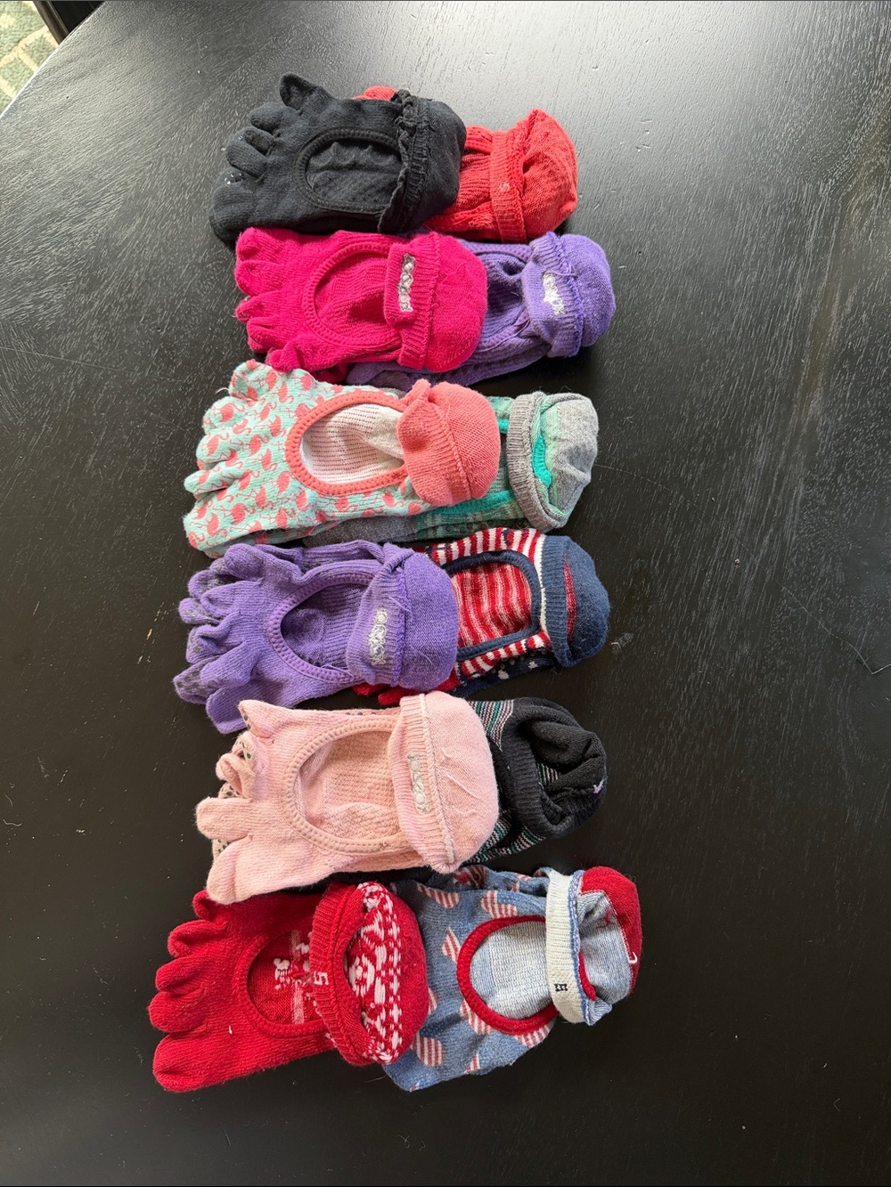 Kids Non-Slip Toe Socks - Multi Color Pack